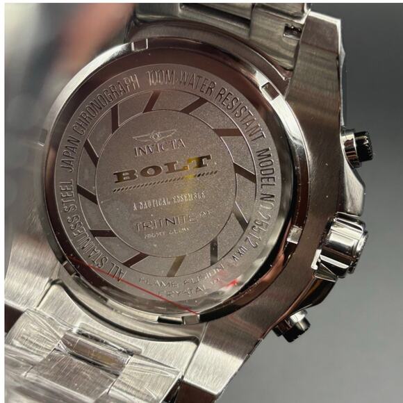 Invicta Bolt 25512 Mens 52mm Stainless Steel Chronograph Quartz 100m NIBWT - Picture 3 of 17